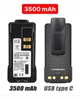 Аккумулятор для радиостанций Motorola 3500 mAh с Type-C DP4400 DP4600 DP4601, батарея на рацию моторола DP4800 - изображение 1