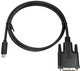 Kabel LogiLink USB-C - DVI 1.8 m Black (4052792050363) - obraz 3