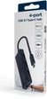 USB-хаб Gembird UHB-U3P4-02 Type-C на 4 порти (UHB-CM-U3P4-02) - изображение 3