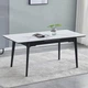 Стол обеденный большой раскладной Intarsio BERLIN CERAMIC белый глянець / черный 140(180)X80 - изображение 1