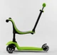 Дитячий самокат Best Scooter PL-315. Сидіння, батьківська ручка, 3 PU колеса з підсвічуванням. Зелений - зображення 3
