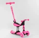 Самокат-велобег 3в1 Best Scooter BS-23180. 3 PU колеса с подсветкой, сидение, амортизаторы, родительская ручка - изображение 1