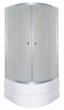 Душевая кабина Shower Saturn 90x90х205 см полукруглая на глубоком поддоне раздвижная для душа матовое стекло 5 мм - изображение 3