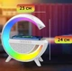 Настільний світильник нічник ВТ 23О1 з будильником Bluetooth колонка з бездротовою зарядкою та RGB підсвіткою - зображення 6
