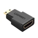 Переходник адаптер mini HDMI на HDMI UGREEN Mini HDMI Male to HDMI Female Adapter (4K 60Hz, HDMI2.0). Black - изображение 1