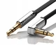 Аудіокабель UGREEN AV119 3.5mm Male to 3.5mm Male Straight to angle flat Cable 2m (Black)(UGR-10599) (UGR-10599) - изображение 2