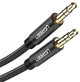 Аудіо кабель UGREEN AV112 3.5mm Male to 3.5mm Male Cable Gold Plated Metal Case with Braid 1m (Black)(UGR-50361) (UGR-50361) - изображение 1