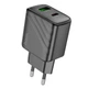 Мережевий зарядний пристрій HOCO CS23A Sunlight 30 Вт PD+QC USB Type-C + USB-A чорний - изображение 4