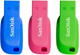 Zestaw pendrive SanDisk 3 x 16GB USB 2.1 Green/Blue/Red (SDCZ50C-016G-B46T) - obraz 1