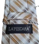 Краватка Lapescara Біла в руду смужку 154х8 см 200019 - изображение 3