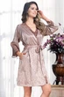 Короткий запашной халат Mia-Amore 8973 2XL/3XL Кофейный - изображение 1