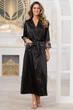 Длинный женский халат Mia-Amore 3909 2XL/3XL Черный - изображение 1