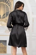 Короткий запашной халат Mia-Amore 3903 4XL/5XL Черный - изображение 4