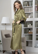 Длинный шелковый халат Mia-Amore 3649 52(3XL) Оливковый - изображение 2