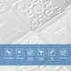 Самоклеюча декоративна настінно-стельова 3D панель фігури 700х700х5мм (114) SW-00000006 - зображення 4