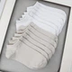 Набор носков женских коротких "White&Beige" с удобной резинкой хлопок премиум сегмент размер 35-38 12 пар в упаковке 21006ds 47Н.6/56Н.6 - изображение 3
