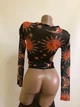 Жіноча прозора сіточна кофтинка топ з принтом Honey Fashion Accessories М чорний (10-120) - изображение 5