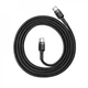 Кабель Baseus Cafule Type-C to Type-C PD 2.0 60 Вт 1м gray/black (CATKLF-GG1) - изображение 5