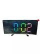 Настольные зеркальные электронные LED часы изогнутые DT-6507 Black & Rainbow - изображение 1