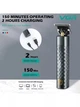 Машинка для стрижки VGR V-077 для волос бороды и усов аккумуляторный с 3 насадками (V-077) - изображение 8