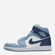 Женские кроссовки для баскетбола Jordan Air Jordan 1 Mid BQ6472-140 37.5 Белый/Светло-синий (196975668014) - изображение 1