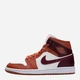 Женские кроссовки для баскетбола Jordan Air Jordan 1 Mid Wmns BQ6472-200 36.5 Бордовый/Белый (196975655021) - изображение 1