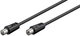 Кабель антенний-подовжувач Goobay RF:Coaxial M/F 7.5m 75 Ohm D=5.0mm 2xShielded 70dB чорний(75.01.1563) - зображення 1