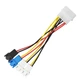 Кабель живлення внутрішній Lucom MoleX-FanPower 3p M/M x4 (5V+7V+2x12V) 0.2m AWG22(62.09.8295) - изображение 2