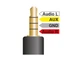 Кабель аудіо-адаптер Goobay Jack 3.5mm 4pin-RCAx3 M/M 1.5m AV (LV-Gnd-R) 90° кутовий Flat чорний(75.05.0209) - зображення 2
