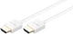 Кабель монітора-сигнальний Goobay HDMI M/M 1.5m HS+HEC+ARC 4K@30Hz D=4.0mm Slim білий(75.05.5105) - зображення 1