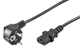 Кабель живлення пристроїв Goobay IEC(Schuko)-(C13) M/F 5.0m 90°/180° 3x1.00mm D=7.0mm Cu чорний - зображення 1
