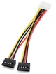 Кабель живлення внутрішній Lucom MoleX-SATA 15px2 M/F 0.18m прямий різнобарвний(62.09.8148) - изображение 2