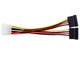 Кабель живлення внутрішній Lucom MoleX-SATA 15px2 M/F 0.18m прямий різнобарвний(62.09.8148) - изображение 3