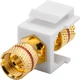Перехідник аудіо Goobay Banana-конектор Keystone/F Speaker Audio Gold червоний(75.07.9484) - изображение 1