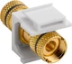 Перехідник аудіо Goobay Banana-конектор Keystone/F Speaker Audio Gold чорний(75.07.9476) - изображение 2