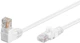 Патч-корд Goobay RJ45 UTP5e 3.0m patch AWG26 1x90° D=4.9mm Gold білий(75.09.4165) - зображення 1