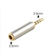 Перехідник аудіо Lucom Jack 2.5mm 4pin-3.5mm 4pin M/F адаптер Gold срібний(62.09.8243) - зображення 2