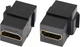 Перехідник відео Lucom HDMI F/F (Keystone) адаптер v2.0 4K@60Hz прямий чорний(62.09.8361) - изображение 1