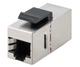 Перехідник мережевий Lucom RJ45 STP6 F/F Keystone Compact Metal Gold срібний(62.09.8129) - изображение 1