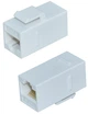 Перехідник мережевий Lucom RJ45 UTP6 F/F Keystone 1:1 Gold білий(62.09.8130) - изображение 2