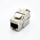 Роз'єм Lucom RJ45 STP6a-конектор /F Keystone AWG22-26 LSA PoE+ срібний(62.09.8116) - изображение 1