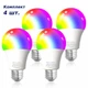Розумна світлодіодна лампочка Saudio, 7 Вт, багатобарвна, LED, 2700K-6500K, 600 lm, E27, Wi-Fi лампа з керуванням з додатку, комплект 4 шт. - зображення 1