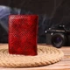Лакированный женский кошелек из натуральной кожи с тиснением под змею Canpellini 21682 красный - изображение 8