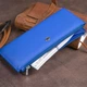 Горизонтальный тонкий кошелек из кожи унисекс ST Leather 19329 синий - изображение 8
