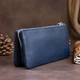 Вместительный клатч на два отделения женский ST Leather 19248 синий - изображение 8