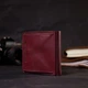 Компактне портмоне з натуральної шкіри Grande Pelle 16798 бордовий - зображення 9