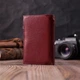 Кожаный женский кошелек в три сложения ST Leather 22489 бордовый - изображение 7