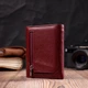 Шкіряний жіночий гаманець з монетницею ST Leather 19492 бордовий - зображення 8