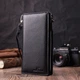 Вертикальный кошелек-клатч унисекс из натуральной кожи ST Leather 22532 черный - изображение 6