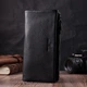 Женский кошелек-клатч с двумя молниями из натуральной кожи ST Leather 22527 черный - изображение 6